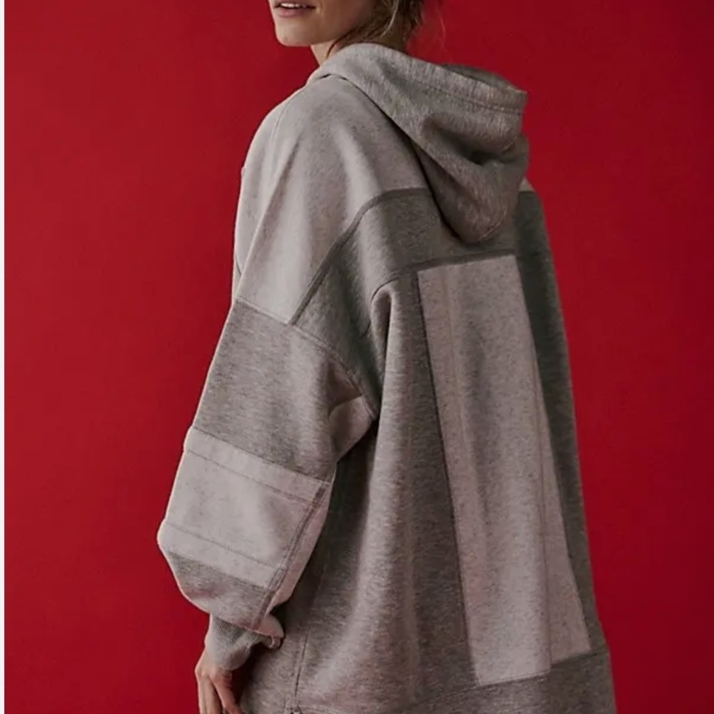 FP Movement by Free People Gray Hoodie with Red Design - Picture 3 of 8
